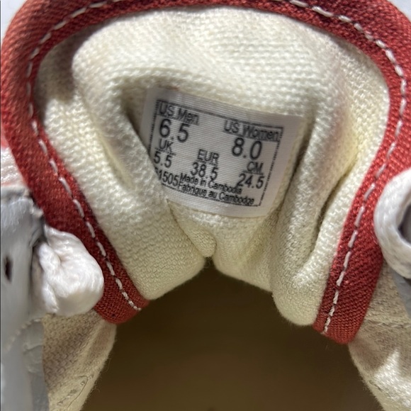 Vans Suede Orange and White Sneakers - Picture 3 of 5